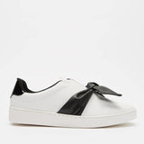 Vizzano 1214-298 Bowtie Sneaker in White/Black Napa - Charley Boutique