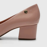 Vizzano 1220-315 Block Heel Pump in Pastel Pink Patent