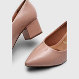 Vizzano 1220-315 Block Heel Pump in Pastel Pink Patent