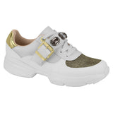 Vizzano 1314-113 Chunky Sole Sneaker in White and Gold