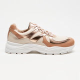 Vizzano 1331-108 Chunky Sole Sneaker in Cream/Gold Pink