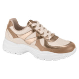 Vizzano 1331-108 Chunky Sole Sneaker in Cream/Gold Pink