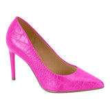 Vizzano 1344-100 Pointy Toe Pump in Pink Neon Croc