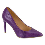 Vizzano 1344-100 Pointy Toe Pump in Light Violet Croc