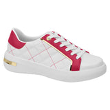 Vizzano 1354-111 White Sole Sneaker in White/Cherry Napa