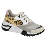 Vizzano 1355-107 Wedged Sole Sneaker in Off/White/Multi Beige