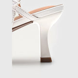Vizzano 1365-105 Strappy Mid Heel Pump in White Napa