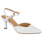 Vizzano 1365-105 Strappy Mid Heel Pump in White Napa