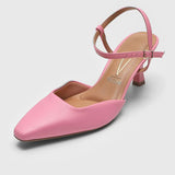 Vizzano 1365-105 Strappy Mid Heel Pump in Candy Pink Napa