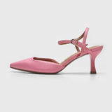 Vizzano 1365-105 Strappy Mid Heel Pump in Candy Pink Napa