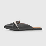 Vizzano 1369-105 Slip-on Flat Mule in Black