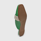 Vizzano 1369-105 Slip-on Flat Mule in Green