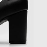 Vizzano 1374-100 Block Heel Pump in Black