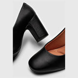 Vizzano 1374-100 Block Heel Pump in Black