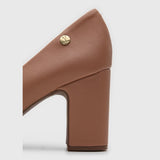 Vizzano 1374-100 Block Heel Pump in Nude
