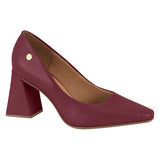 Vizzano 1387-100 Block Heel Pump in Wine Napa