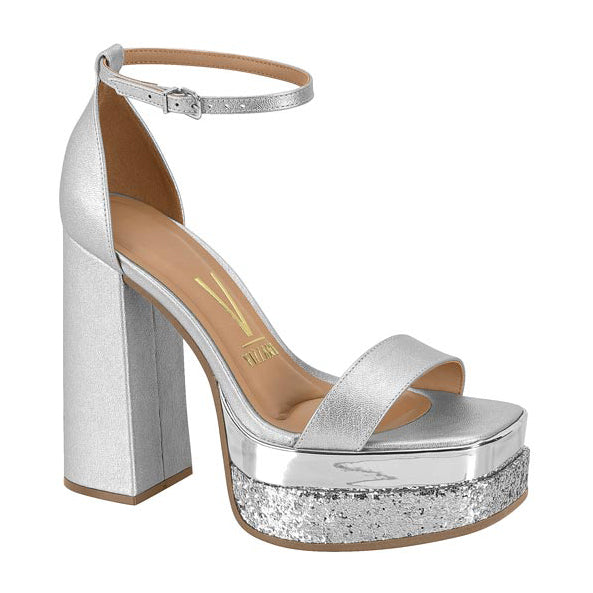 Vizzano 1395-103 High Heel Platform Sandal in Silver