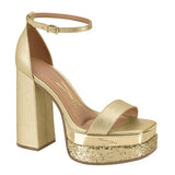 Vizzano 1395-103 High Heel Platform Sandal in Gold