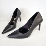 Vizzano 1401-200 Pointy Toe Pump in Black Napa