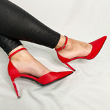Vizzano 1401-202 Pointy Toe Pump in Red Napa