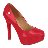 Vizzano 1830-501 Platform Pump in Red Patent