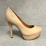 Vizzano 1830-601 Platform Pump in Beige Napa