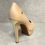 Vizzano 1830-601 Platform Pump in Beige Napa