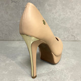 Vizzano 1830-601 Platform Pump in Beige Napa