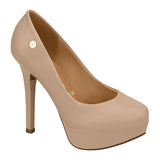 Vizzano 1830-601 Platform Pump in Beige Napa