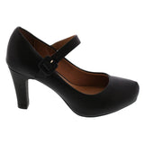 Vizzano 1840-303 Mary-Jane Pump in Black Napa