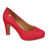 Vizzano 1840-301 Mid Heel Pump in Red Napa