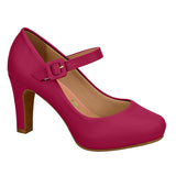 Vizzano 1840-303 Mary-Jane Pump in Cherry Napa