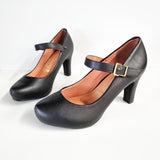 Vizzano 1840-318 Mary-Jane Pump in Black Napa