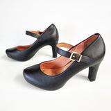Vizzano 1840-318 Mary-Jane Pump in Black Napa