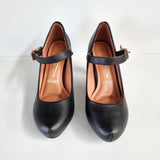Vizzano 1840-318 Mary-Jane Pump in Black Napa
