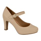 Vizzano 1840-318 Mary-Jane Pump in Beige Napa