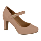 Vizzano 1840-318 Mary-Jane Pump in Nude Napa