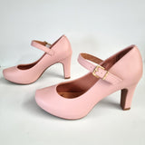 Vizzano 1840-318 Mary-Jane Pump in Pastel Pink Napa