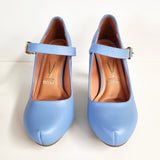 Vizzano 1840-318 Mary-Jane Pump in Denim Blue Napa