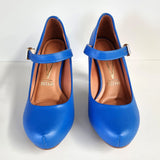 Vizzano 1840-318 Mary-Jane Pump in Cobalt Blue Napa