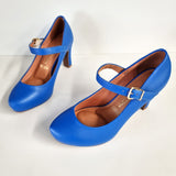 Vizzano 1840-318 Mary-Jane Pump in Cobalt Blue Napa