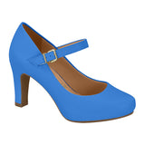 Vizzano 1840-318 Mary-Jane Pump in Cobalt Blue Napa