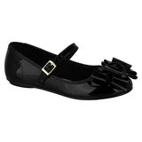 Molekinha 2083-991 Girls Mary-Jane Flat in Black Patent - Charley Boutique