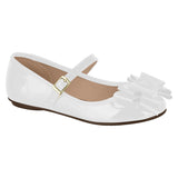 Molekinha 2083-991 Girls Mary-Jane Flat in White Patent - Charley Boutique