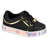 Molekinha 2131-510 Lace up Sneaker in Black