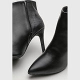 Vizzano 3049-219 Pointy Toe Stiletto Heel Ankle Boot in Black