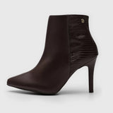 Vizzano 3049-219 Pointy Toe Stiletto Heel Ankle Boot in Coffee