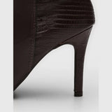Vizzano 3049-219 Pointy Toe Stiletto Heel Ankle Boot in Coffee