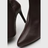 Vizzano 3049-219 Pointy Toe Stiletto Heel Ankle Boot in Coffee