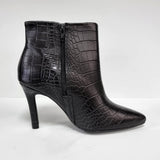 Vizzano 3049-219 Pointy Toe Stiletto Heel Ankle Boot in Black Croc